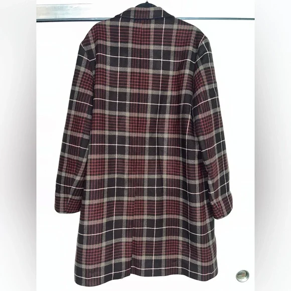Paul Smith brown plaid checked coat, men’s size 40 - Picture 3 of 13